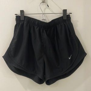2 PAIRS. Black and white Nike dry fit running shorts. Both Size M